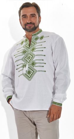 Льняная мужская вышиванка Веремий