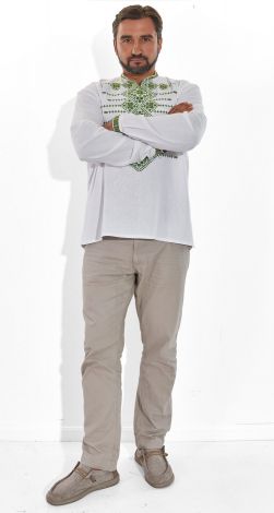 Льняная мужская вышиванка Веремий