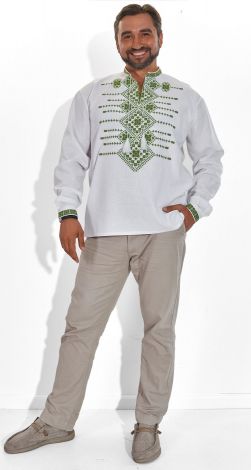 Льняная мужская вышиванка Веремий