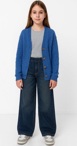 Wide jeans teenager girl