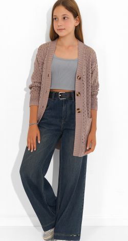 Wide jeans teenager girl