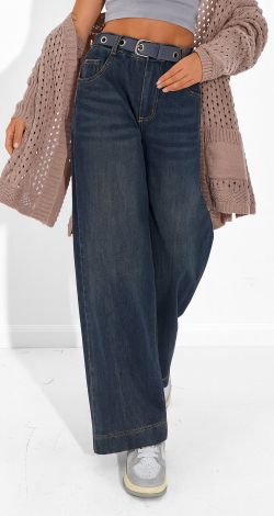 Wide jeans teenager girl