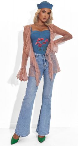 Ажурная блузка в стиле бохо