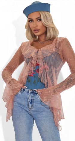 Ажурная блузка в стиле бохо