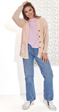  Вязаный кардиган с карманами