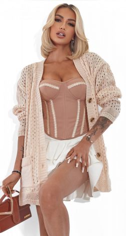  Вязаный кардиган с карманами