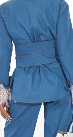 Джинсовый пояс-корсет