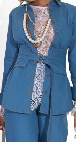 Джинсовый пояс-корсет