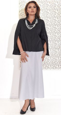 Эффектная хлопковая блуза-рубашка