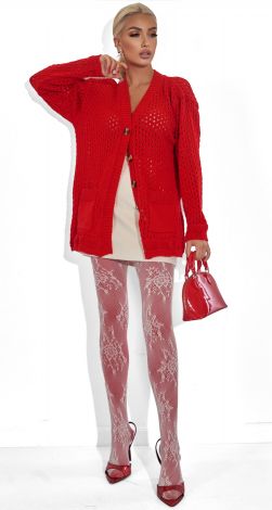  Вязаный кардиган с карманами