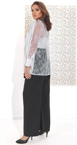 Блузка-Рубашка Белый Шик