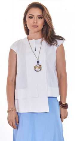 Стильная льняная блузка