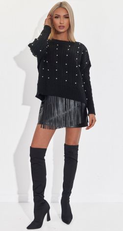 Свитер с Элегантными Жемчужинами