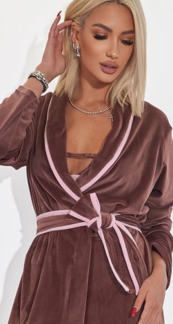 Костюм-тройка, из натурального велюра