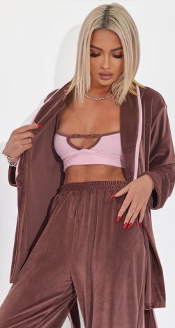 Костюм-тройка, из натурального велюра