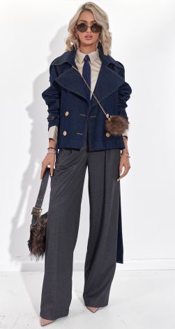 Джинсовая куртка-тренч