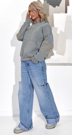 Худи с Вышивкой Колосок