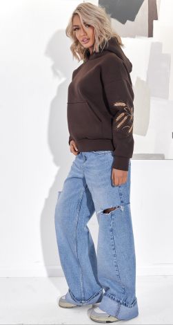 Худи с Вышивкой Колосок