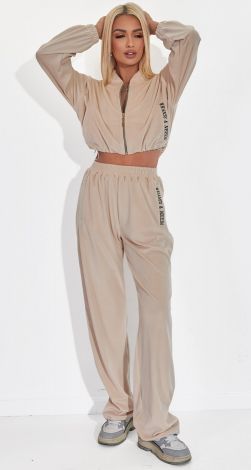 Your Perfect Velour Bomber and Shorts Set