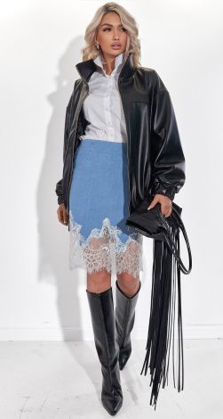 ОВЕРСАЙЗ БОМБЕР ИЗ ЭКО-КОЖИ