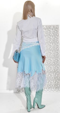 Шовкова Спідниця-Комбінація з Мереживом