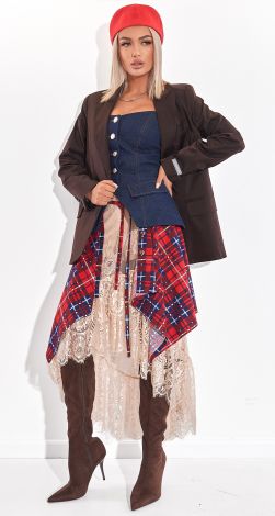 Спідниця-Трансформер, яка імітує зав'язану на талії сорочку