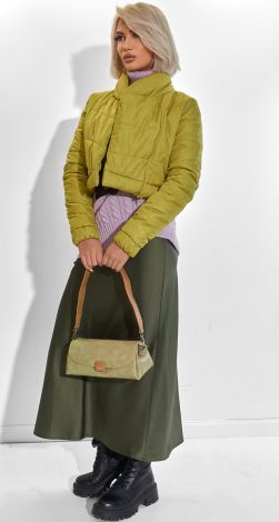 Стильну Укорочену Стегану Куртку