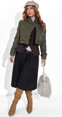 Стильную Укороченную Стеганую Куртку