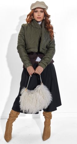 Стильную Укороченную Стеганую Куртку