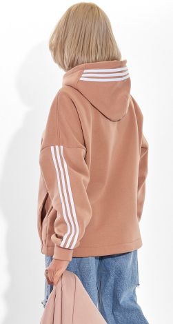 Худи Оверсайз с Лампасами из Премиальной Трехнитки с Начесом