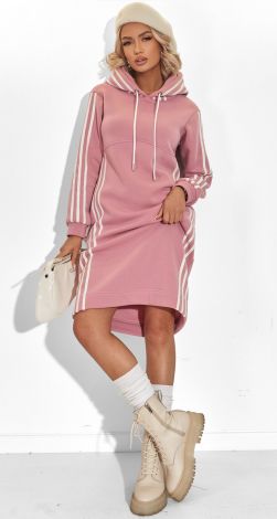 Hoodie Dress with Lampas