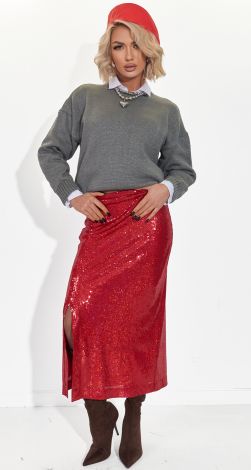 Светр Oversize з м'яким блиском