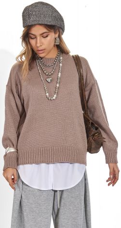 Светр Oversize з м'яким блиском