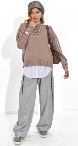 Светр Oversize з м'яким блиском