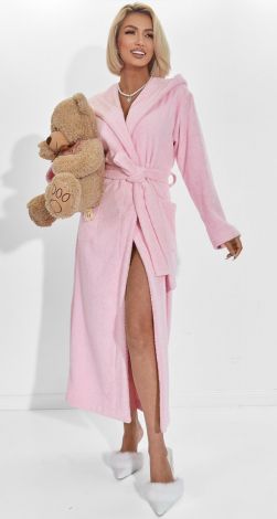 Твій особистий кокон затишку: Подовжений халат зі 100% бавовни з капюшоном