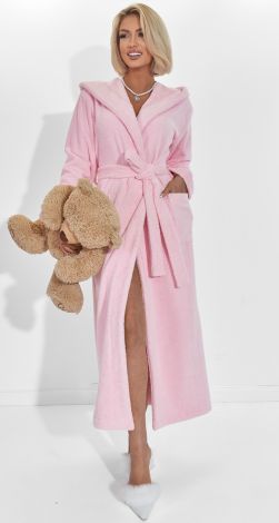 Твій особистий кокон затишку: Подовжений халат зі 100% бавовни з капюшоном