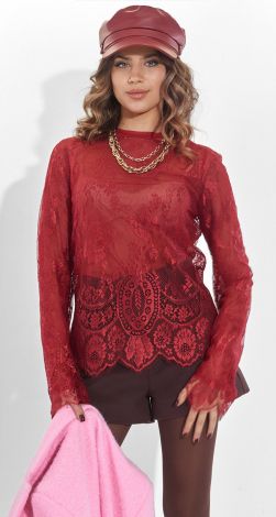 Жіноча мережива блуза