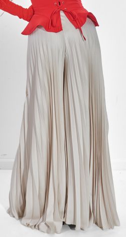 Шелковые брюки плиссе