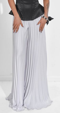 Шелковые брюки плиссе