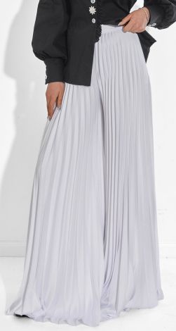 Шелковые брюки плиссе