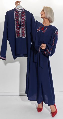 Лляна сукня з вишивкою