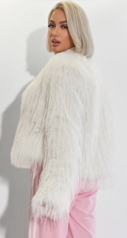 Lemanta fur coat in the gentle beige