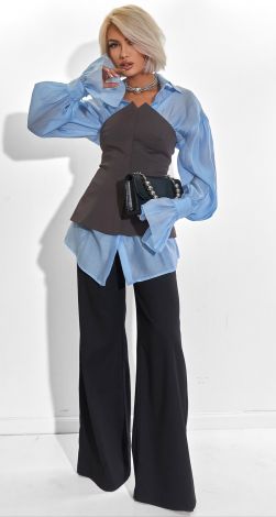 Сірий корсет