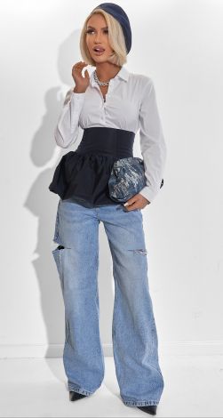 Джинсова сумочка з паєтками