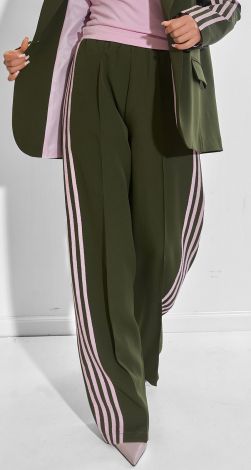 Штани палаццо з лампасами