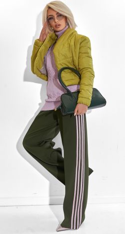 Штани палаццо з лампасами