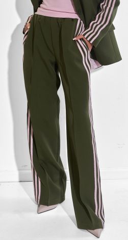 Штани палаццо з лампасами