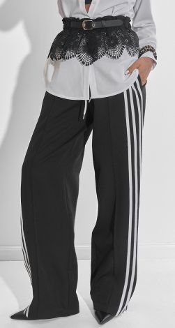 Штани палаццо з лампасами