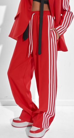 Штани палаццо з лампасами