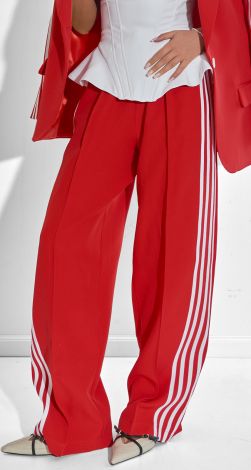 Штани палаццо з лампасами